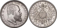 GERMANY 2 Mark Wurttemberg, William I. Silver Regnal Anniversary Gulden Coin. -