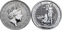 Great Britain 2 Pounds Elizabeth II. Britannia Silver 2 Pounds (1 Oz.) Coin. -