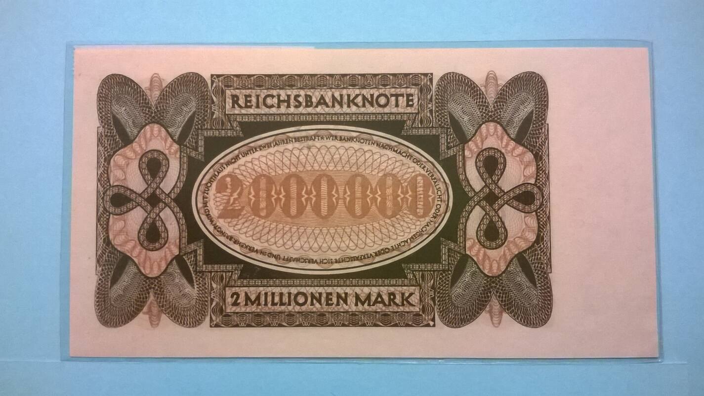 Germany 2 Millionen Mark Banknote, 23 Juli 1923, wie neu, P89a. Sehs ...