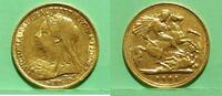 UK, Great Britain Victoria, last half Sovereign half Sovereign 1901 Gut erhalten