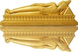 Tschad 2024 Silbermünze 1 oz 7 Days Buddha Tuesday Vergoldet Shapes High Relief Silber