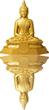 Tschad 2024 Silbermünze 1 oz 7 Days Buddha Thursday Vergoldet Shapes High Relief Silber