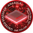 Vereinigte Staaten 1 Dollar 2025 Silbermünze 1oz American Eagle Artificial Intelligence Awareness Farbe UV Effekt Space Red / Color / UV Effekt