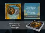 Polen 1 Dollar Silbermünze 1 oz USA ASE Knights of Honour Oathkeeper 2025 Farbe 999 prägefrisch / Neuware