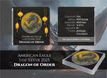 Polen 1 Dollar 2025 Silbermünze 1 oz American Eagle Dragon of Order Farbe Drache Silber Münze 999 prägefrisch / Neuware