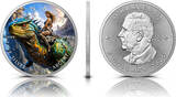 Kanada  Silbermünze 1 oz Dinosaur Rider Farbe 2025 Dinosaurier Canada Silber Münze 999 Stempelglanz