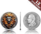 Kanada  Silbermünze 1 oz Stone Zodiac #Leo Farbe 2025 Canada Silber Münze 999 Stempelglanz