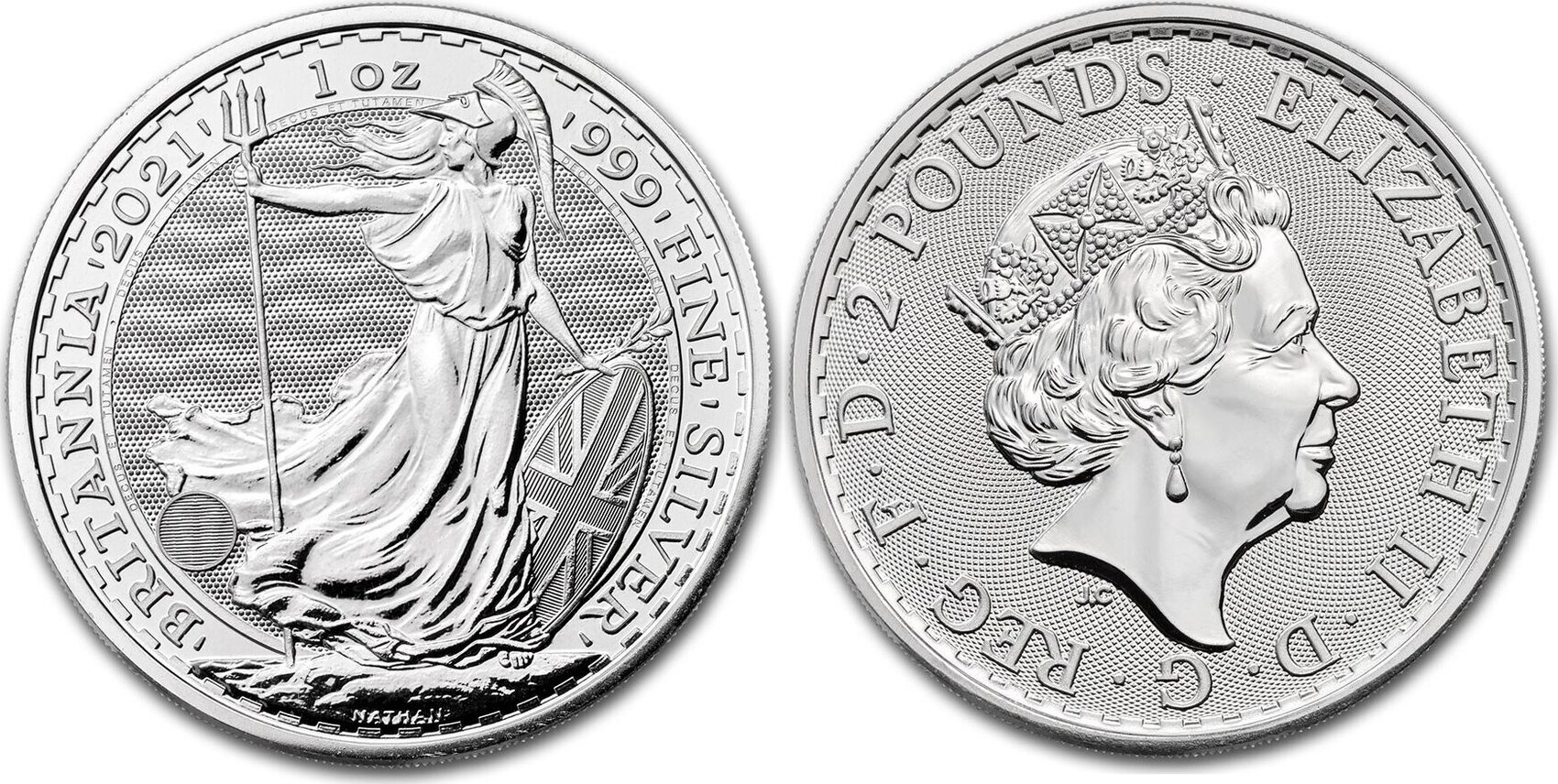 Großbritannien 2 Pfund 2021 Royal Mint Britannia 1 oz ...