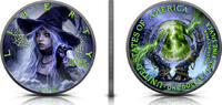 USA 1 USD Silbermünze USA Halloween 2024 Witch Spells 1 oz Silber 999 American Eagle Farbe -