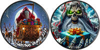 USA Silbermünze 1 oz ASE - Christmas Reaper 2024 - Weihnachten Ruthenium Farbe 1 USD 2024 Unzirkuliert  /  Prägefrisch (UNZ / PRF)