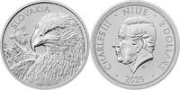 Niue 2 NZD 2025 Silbermünze 1 oz Slovakia Eagle 2025 Czech Mint 999 Silb... 57,99 EUR  zzgl. 4,99 EUR Versand