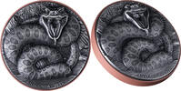 Vanuatu 10 Vatu Silbermünze Double Silver Giant Anaconda 2025 155 Gramm Kupfer/Silbermünze UHR Antik Finish - Ultra High Relief