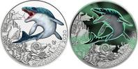 Österreich Münze Österreich Dino Taler Serie Mosasaurus leuchtet im Dunkeln 3 Euro 2020 handgehoben
