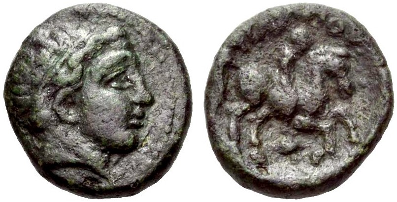 KÖNIGREICH MAKEDONIEN AE Kleinbronze 300297 v. Chr. KASSANDER Schön