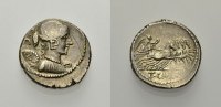 RÖMISCHE REPUBLIK AR Denar T. CARISIUS