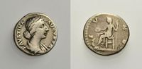 ROM, KAISERZEIT AR Denar FAUSTINA IUNIOR, GATTIN DES MARCUS AURELIUS