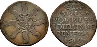 SCHWEIZ Notmünze, 6 Sols GENF/ GENÈVE