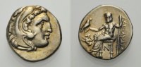 KÖNIGE VON MAKEDONIEN AR Drachme ALEXANDER III. DER GROßE: LAMPSAKOS