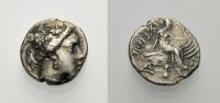 GRIECHISCHE MÜNZEN AR Tetrobol EUBOIA: HISTIAIA