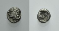 GRIECHISCHE MÜNZEN AR Hemiobol IONIEN: UNBESTIMMTE MÜNZSTÄTTE