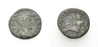 GRIECHISCHE MÜNZEN UNTER ROM AE Bronze LYDIEN, SAITTA, MIT FLUSSGOTT