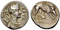 RÖMISCHE REPUBLIK AR Denar C. HOSIDIUS GETA