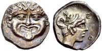 GRIECHISCHE MÜNZEN AR Hemidrachmon MAKEDONIEN: NEAPOLIS