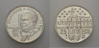 EUROPÄISCHE UNION AR 25 Ecu GROSSHERZOGTUM LUXEMBURG: JOSEPH BECH