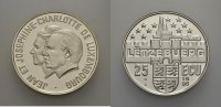 EUROPÄISCHE UNION AR 25 Ecu GROSSHERZOGTUM LUXEMBURG: FÜRSTENPAAR JEAN UND JOSÉPHINE
