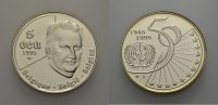 EUROPÄISCHE UNION AR 5 Ecu BELGIEN: 50 JAHRE UNO