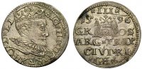POLEN-RIGA, STADT Dreigröscher SIGISMUND III., 1587-1632.