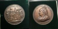 Bronze Great Britain: 1897 76mm  Jubilee Medal in Case by Spink BHM 3510