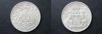 European Coins 3 Mark 1909 J Germany, Hamburg Silver  KM#620  62,58 EUR  zzgl. 13,40 EUR Versand