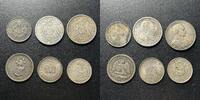 World Coins Silver World Coin Lot of 6 Germany, China, Peru -