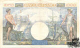 1000 Francs 1940 - Frankreich - Commerce and Industry - sehr schön
