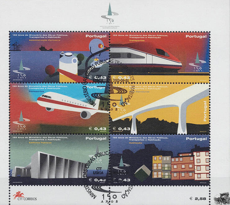 Portugal 2002 o 150 Jahre Ministerium für öffentliche Arbeiten