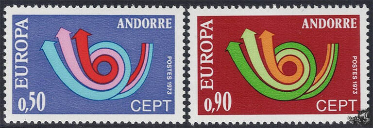 Andorra franz. 1973 ** EUROPA, Posthorn