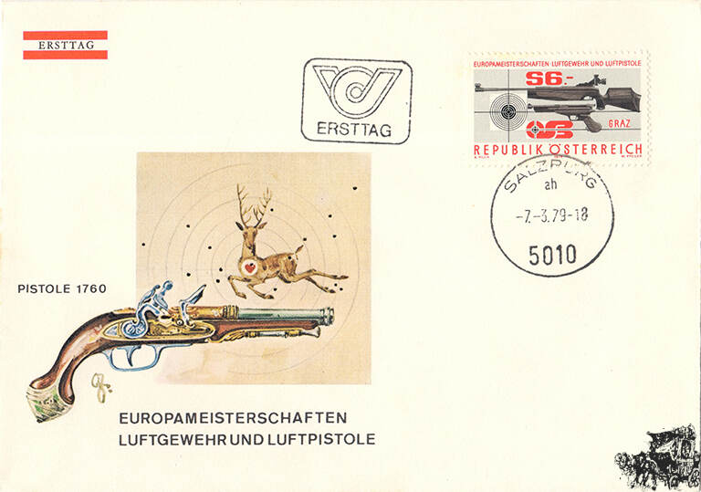 sterreich-fdc-1979-6-s-europameisterschaften-luftgewehr-und