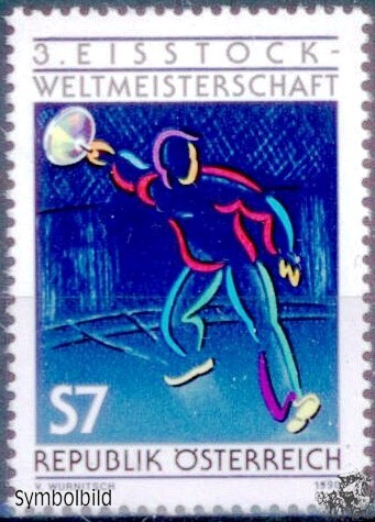 Österreich ** 1990 7 S 3. Weltmeisterschaft im Eisstockschießen