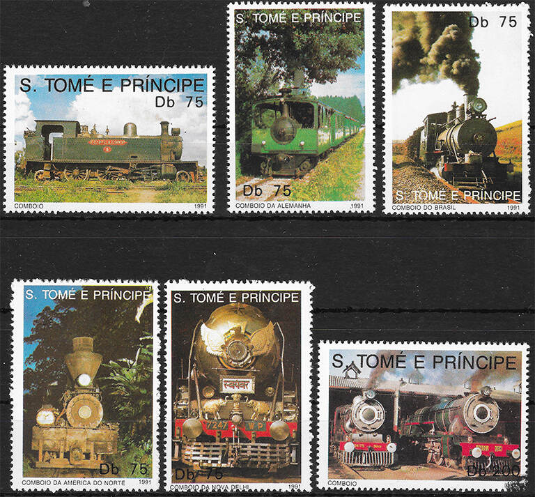 São Tomé und Príncipe Sao Tomé und Principe 1991 ** Lokomotiven MA