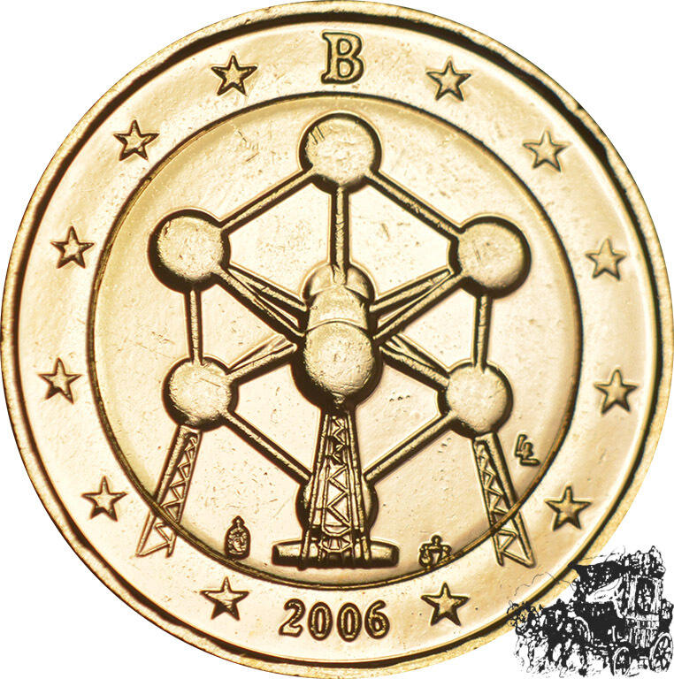 Belgien 2 Euro 2006 Atomium Vergoldet Stplfr Ma Shops