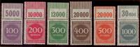 Deutsches Reich, Inflationsausgabe Walzendruck - Nr.268-273 WOR ** -