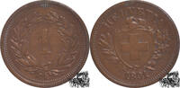 Schweiz  1 Rappen 1891 B f.stplfr.