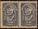 Österreich 50 Heller Deutsch-Österreich Pf. Plattfuß - Nr.271xII** -