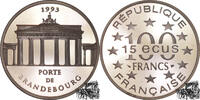 Frankreich 100 Francs - 15 Ecus Francs 100 Francs - 15 Ecus 1993, Brandenburger Tor -