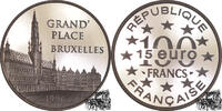 Frankreich 100 Francs - 1,5 Euro Francs 100 Francs - 15 Euro 1996 - Grand Place Brüssel -
