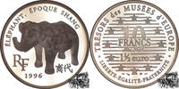 10 Francs / 1,5 Euro Francs 10 Francs 1996 - Shang Dynastie Elefant -