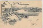 Österreich Gruss vom Wörthersee, u.a. Maria Wörth, Litho 1897 -