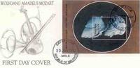 Malediven FDC 1992 - 200. Todestag W. A. Mozart Block -