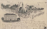 Österreich Ansichtskarte Lichtenwörth, u.a. Schule ca.1906 -